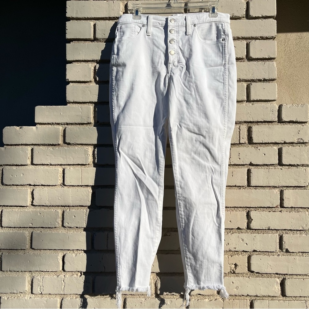 Madewell 10” High-rise Skinny Jeans in White - Size 29